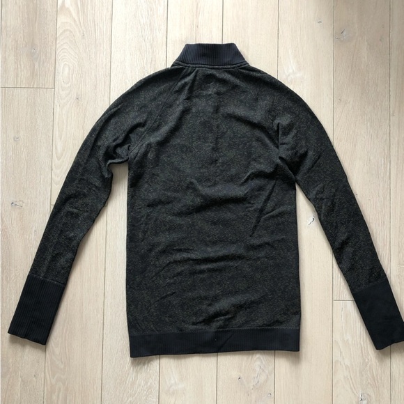 Lululemon Rest Less 1/2 Zip Long Sleeve Top in Black Armory - Picture 9 of 10